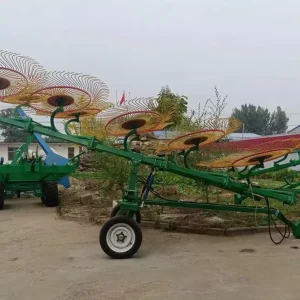 Alternative view of 高粱秸秆搂草趴 全自动牵引式恩腾搂草机ET 8 农田适用秸秆收集农机